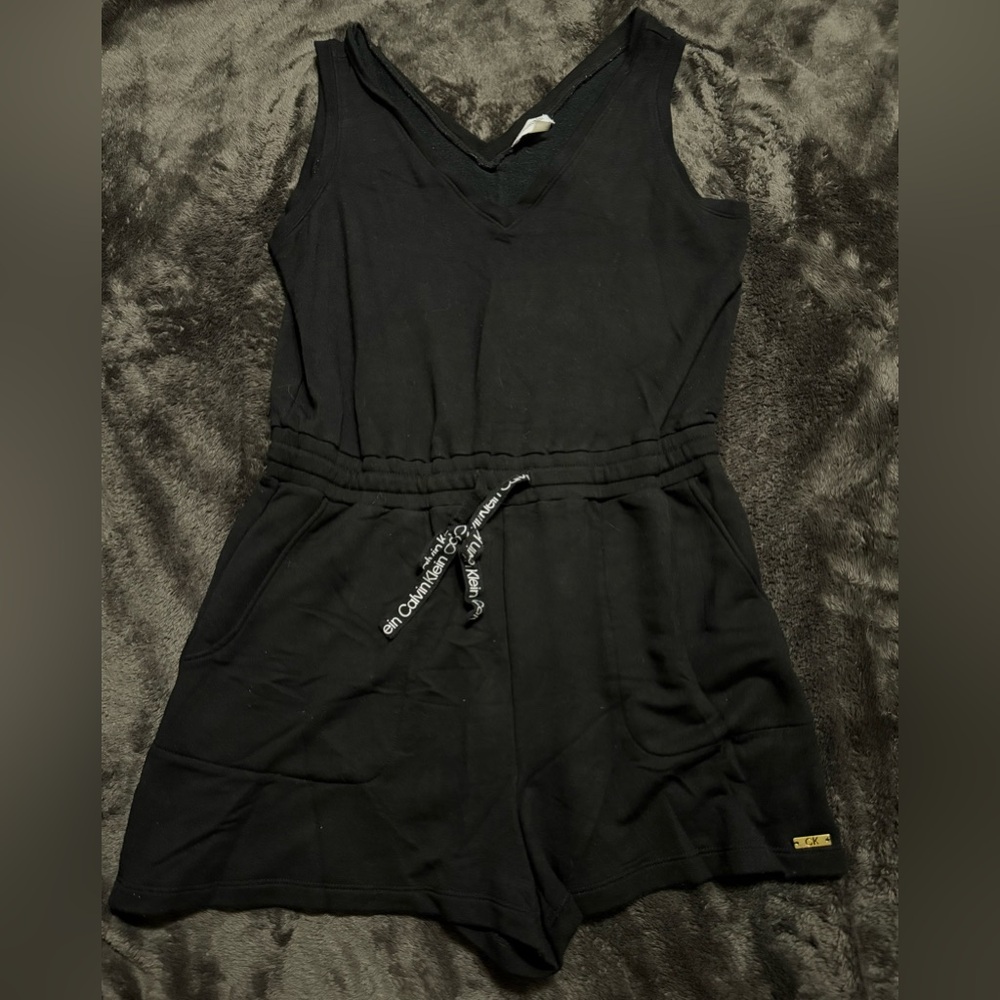 Calvin Klein Black V-Neck Romper